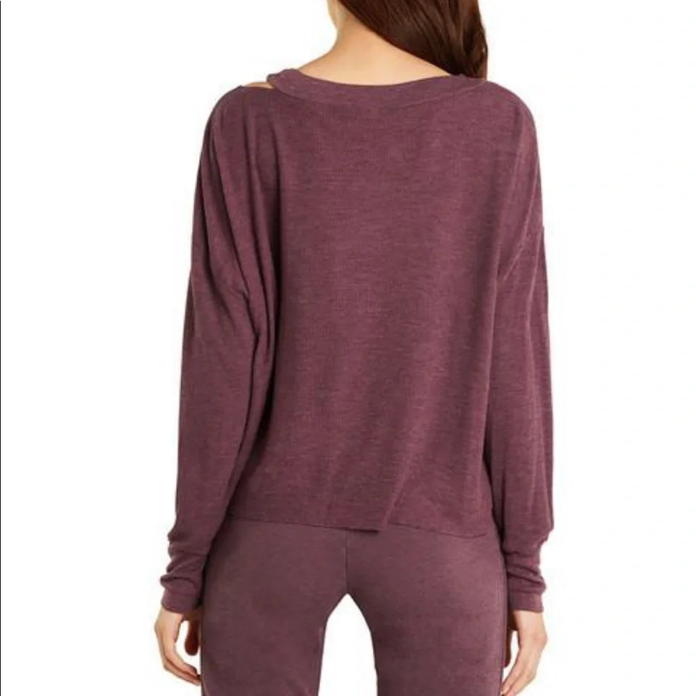 Wildfox Purple V-Neck Sweater Relaxed Fit - Picture 3 of 4